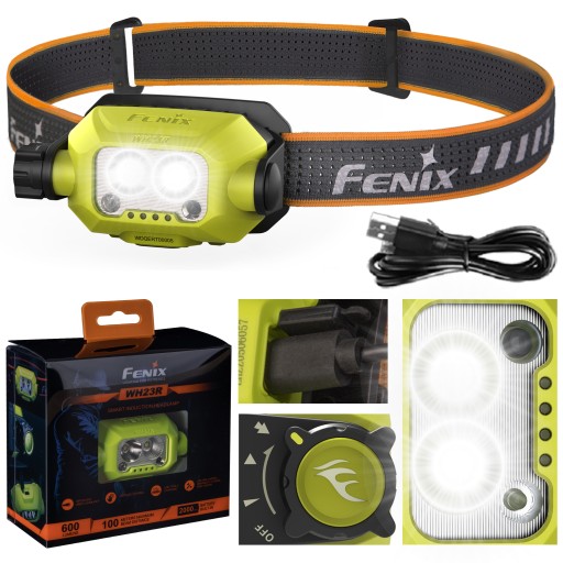 LATARKA CZOŁÓWKA FENIX WH23R 600lm USB-C SENSOR