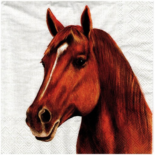 SERWETKA do decoupage 33x33cm - Farm horse koń 1szt