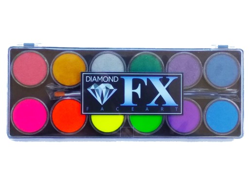 Paleta farb do twarzy Diamond FX Neon + Metallic