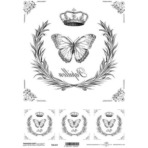 PAPIER DO TRANSFERU SOFT T40-017 - Motyl