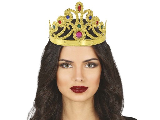 Tiara złota diadem Korona Królowa Balu Urodziny