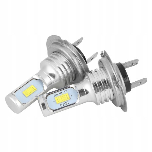 2SZT ŻARÓWKI LED H7 PRZECIWMGIELNE 6000 K BIAŁA