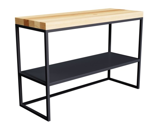 KONSOLA metalowa loft industrial stolik z półką