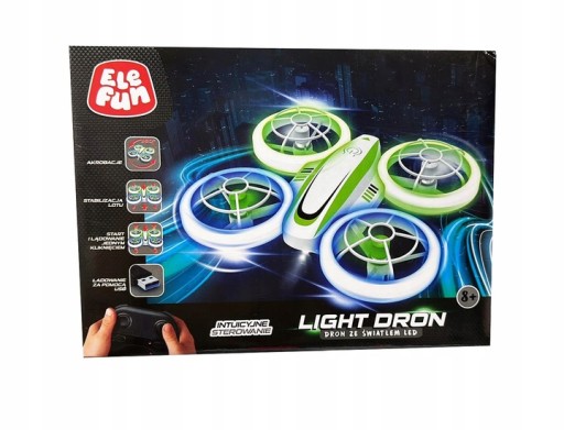 Elefun Dron ze światłami LED