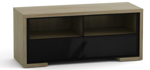 Szafka RTV ORION 01 dąb sonoma / czarny połysk