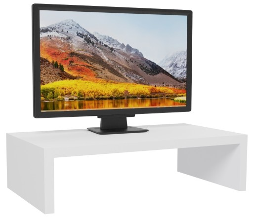 Podstawka pod monitor biała 45 x 25cm +PRZELOTKA