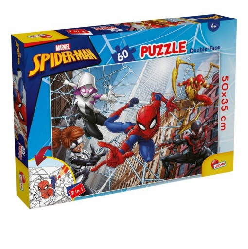 Dwustronna UKŁADANKA dla Chłopca PUZZLE 60 Elementów Marvel Spiderman Fajne