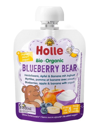MUS W TUBCE BORÓWKOWY MIŚ (JOGURT - BORÓWKI - JABŁKO - BANAN) BEZ DODATKU C
