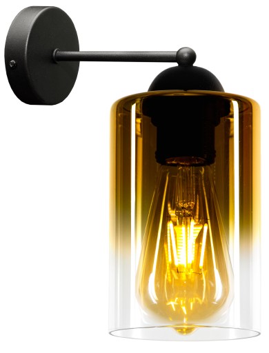 NOWOCZESNA SZKLANA LAMPA ŚCIENNA KINKIET TUBA LED