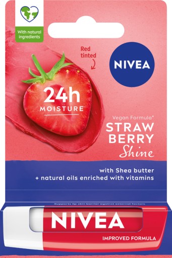 NIVEA Pomadka ochronna STRAWBERRY Shine