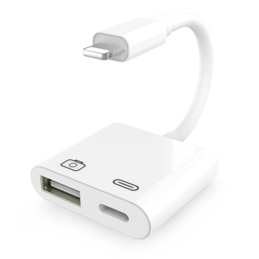 PRZEJŚCIÓWKA adapter 3w1 Micro USB OTG Lightning