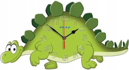 DINO zielony (n) zegar ścienny