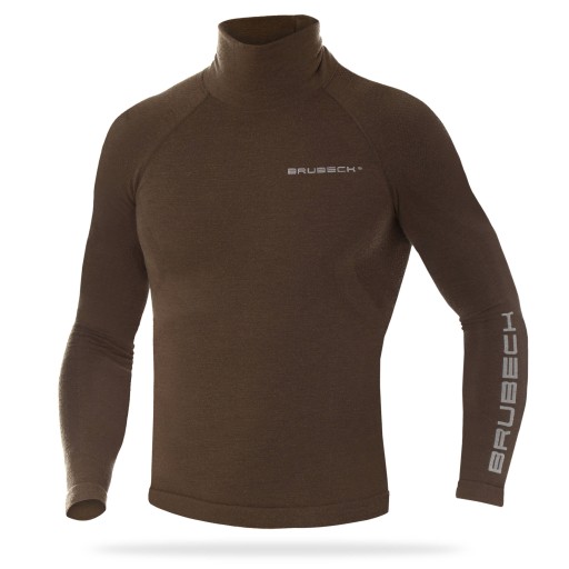 Militarna koszulka trekkingowa MERINO termoaktywna bluza w góry BRUBECK XL