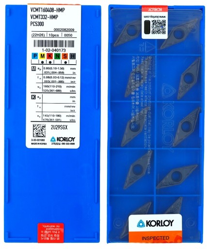 PŁYTKI WĘGLIKOWE VCMT 160408 HMP PC5300 KORLOY