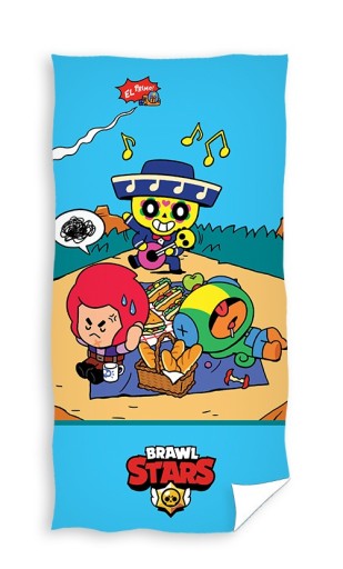 DUŻY RĘCZNIK BAWEŁNIANY KĄPIELOWY PLAŻOWY 70x140 BRAWL STARS