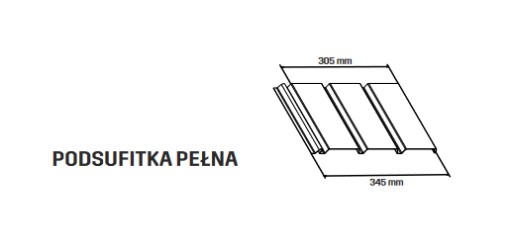 KROP PODSUFITKA PEŁNA PVC dł. 1,5 m WINCHESTER TRZYPANELOWA