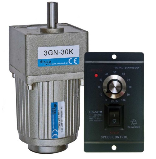 Silnik z przekładnią i regulatorem 3,7-40obr/min