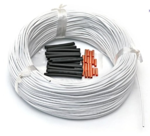 PRZEWÓD GRZEWCZY KABEL GRZEJNY + ZACISKI 1m 230V