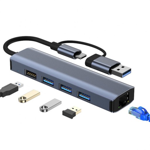 5 in 2 USB + USB-C/Type-C to USB Docking Station