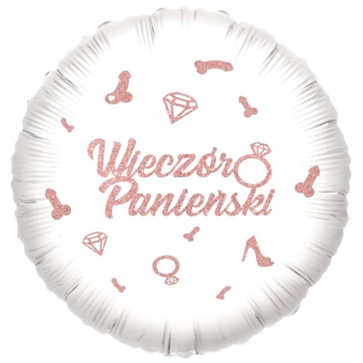 BALON różowe złoto WIECZÓR PANIEŃSKI rose PENIS