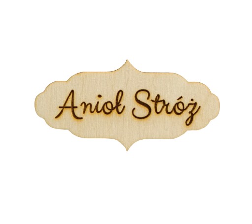 Tabliczka z napisem anioł stróż clicker scrip 8 cm