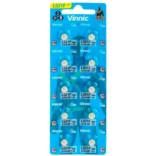 bateria guzikowa zegarkowa VINNIC AG0 L 521 10szt