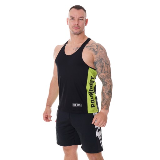 Tank top męski Side czarno zielony M