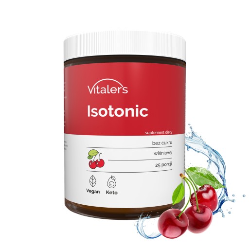 Izotonik Keto Elektrolity Witaminy Bez Cukru Vitaler's 0 kcal Wiśniowy 250g