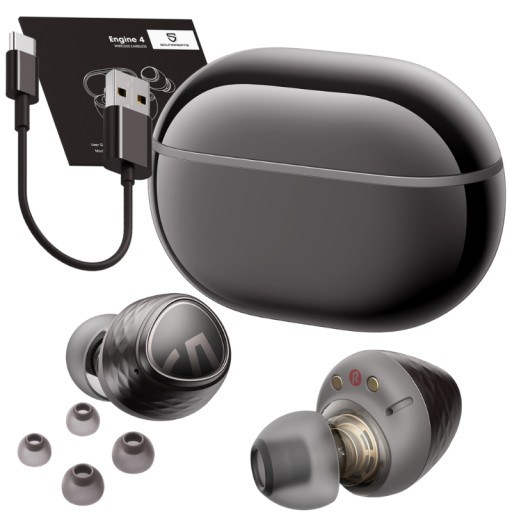 SŁUCHAWKI BEZPRZEWODOWE SOUNDPEATS ENGINE4 DOKANAŁOWE BLUETOOTH 5.3 USB-C