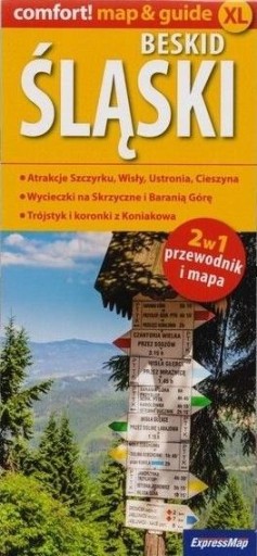 BESKID ŚLĄSKI 2w1 przewodnik i mapa LAMINAT