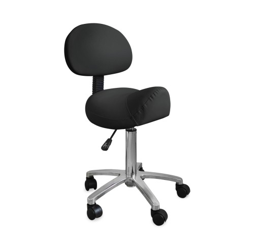 Taboret Kosmetyczny Krzesło Oparciem RODEO Siodło Obrotowy