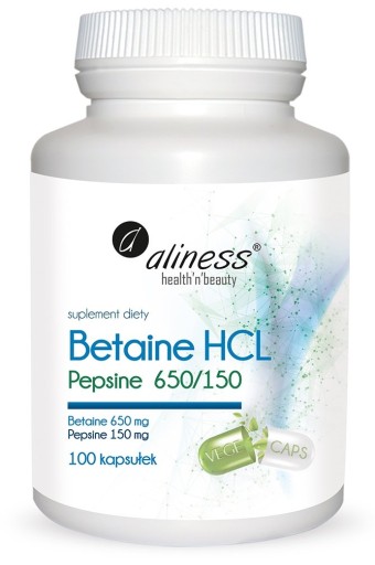 Aliness Betaina HCL Pepsine 650/150 100k TRAWIENIE