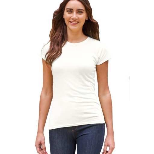 DAMSKA KOSZULKA T-SHIRT GILDAN Softstyle white M