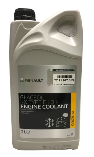 Gotowy płyn chłodniczy RENAULT - Glaceol RX Type E LDR 2L (zastąpił Type D)