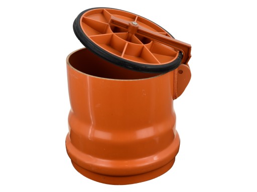 Klapa zwrotna końcowa ZASUWA BURZOWA PVC 200
