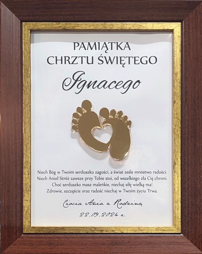 PAMIĄTKA CHRZTU ŚWIĘTEGO Z PERSONALIZACJĄ