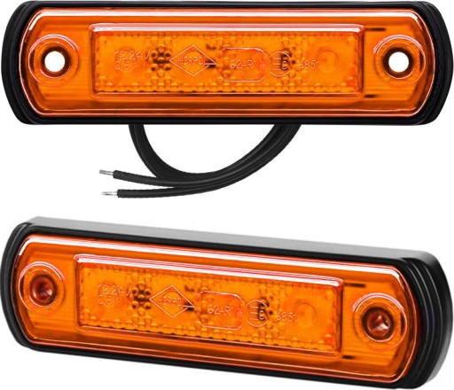 Lampa obrysowa na podstawie gumowej pomarańczowa