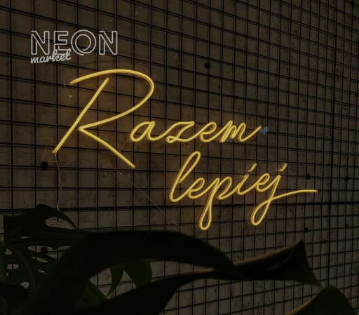 Razem Lepiej napis LEDOWY LED Neon LEDON