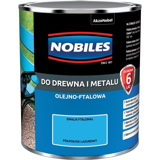 NOBILES FTALONAL FARBA Lazurowy Półpołysk 0,7L