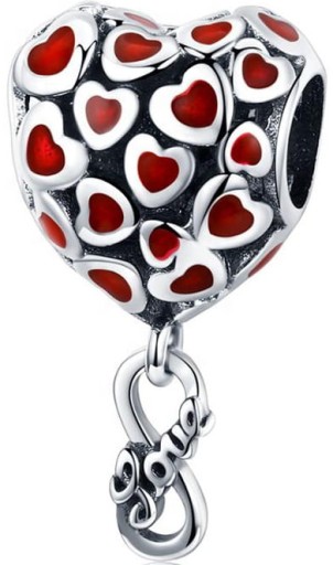 Charms NIESKOŃCZONA MIŁOŚĆ LOVE do bransoletek 925