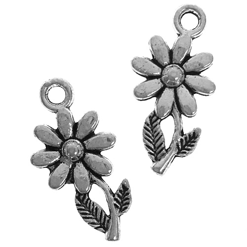 ZAWIESZKA CHARMS KWIATUSZEK KWIATEK 19 MM 6 SZT