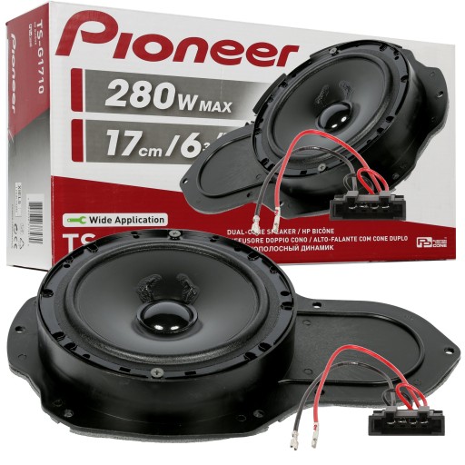 KOMPLET GŁOŚNIKI PIONEER PASSAT B6 B7 CC DYSTANSE DO DRZWI MOCNE