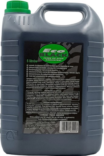 Farba do opon EcoBlack koncentrat 1:1 5L czernidło czarna konserwacja opony