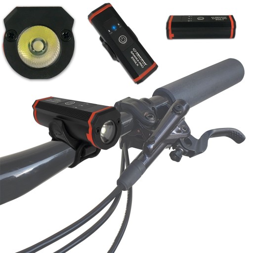 PROFESJONALNA LAMPKA ROWEROWA + LATARKA LED USB