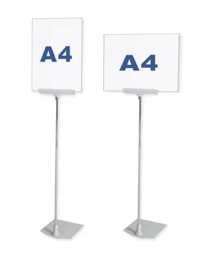 NOWY STOJAK INFORMACYJNY A4 Z REGULACJĄ WYSOKOŚCI
