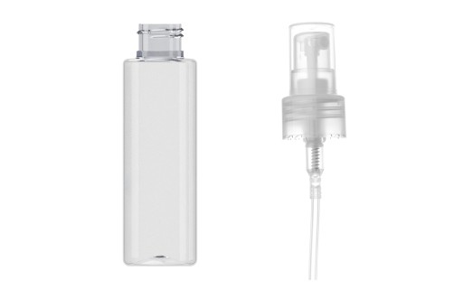 Butelka plastikowa PET 100 ML z atomizerem bezbarw
