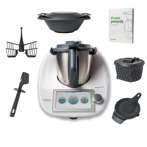 Robot kuchenny Thermomix TM6 2023 1500W biały + COOKIDO 7 MSC + KSIĄŻKA