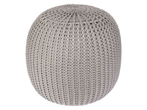 LIVARNO HOME PUFA DOMOWA SZYDEŁKOWANA 45 x 45 x 30 cm SZARA