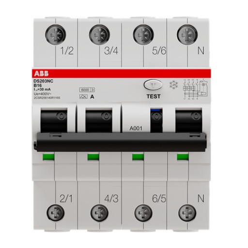 ABB Wyłącznik kombinowany 3P+N, typ A, B16 30mA