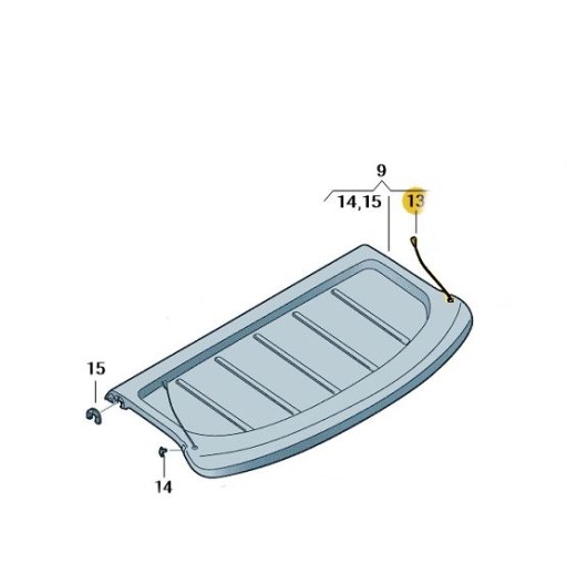 Linka półki bagażnika FORMENTOR 5FF8634479B9 ORYGINAŁ